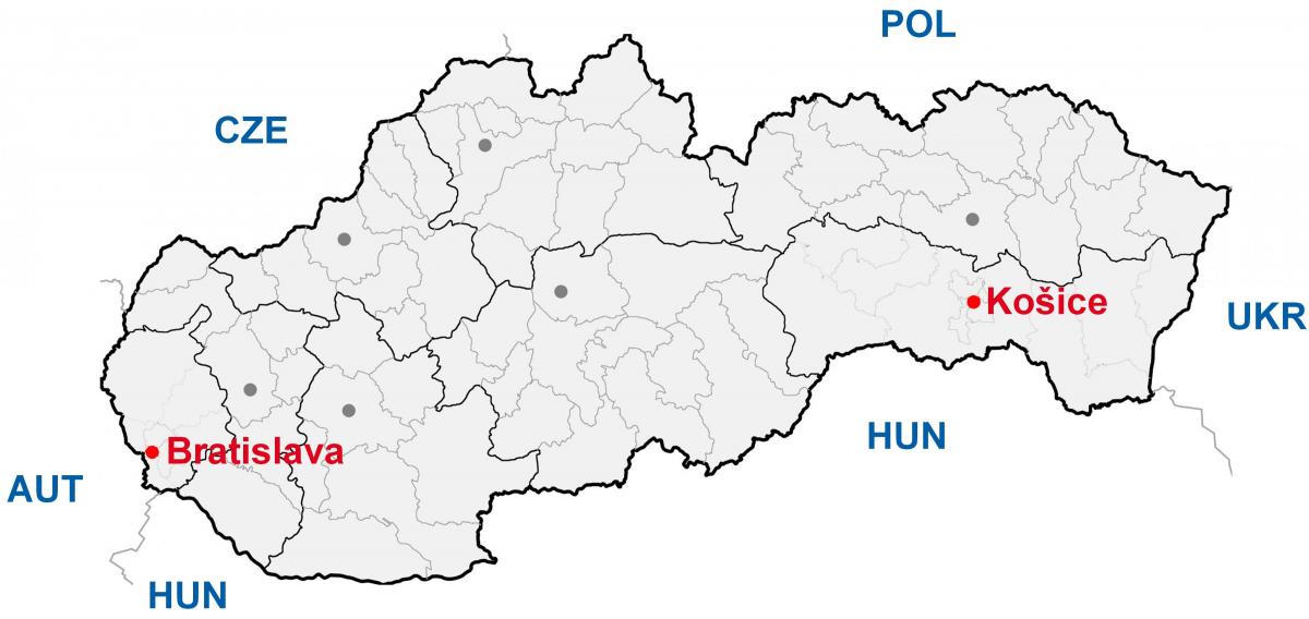 kosice Slovakya haritası 