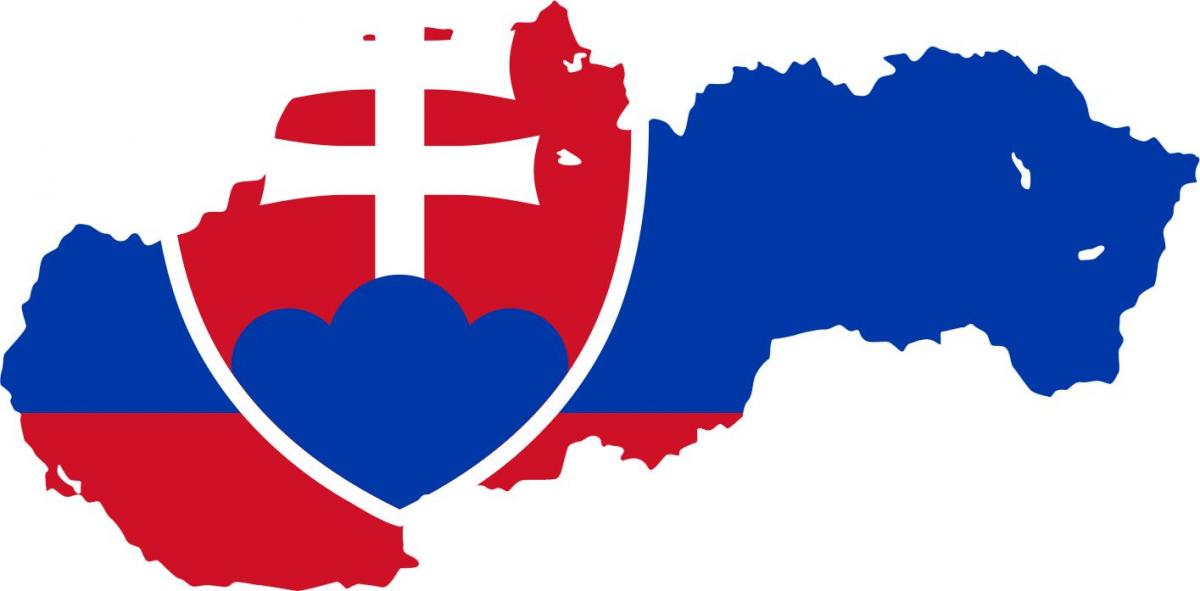 Slovakya haritası bayrak