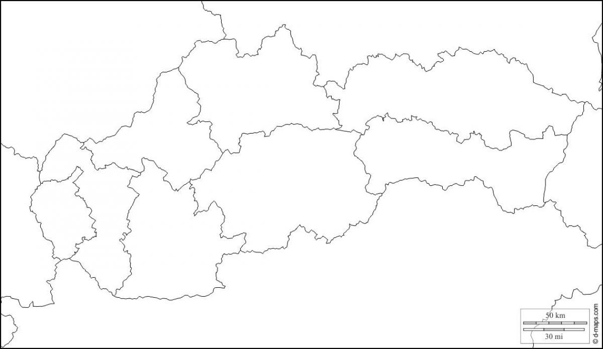 Slovakya haritası boş 