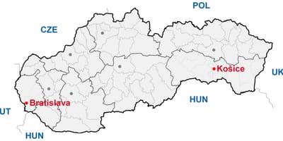 Kosice Slovakya haritası 