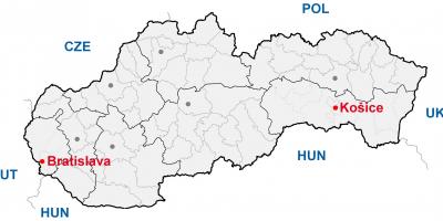 Kosice Slovakya haritası 