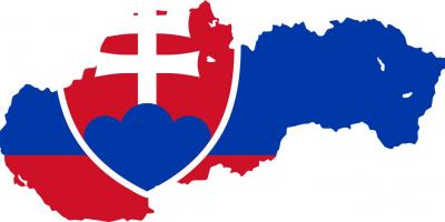 Slovakya haritası bayrak