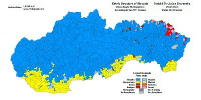 Slovakya haritası etnik