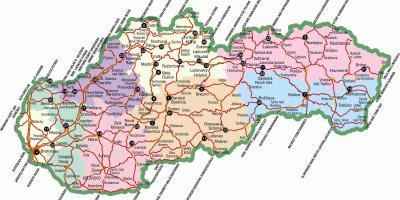 Slovakya turistik haritası