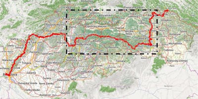Yürüyüş haritası Slovakya